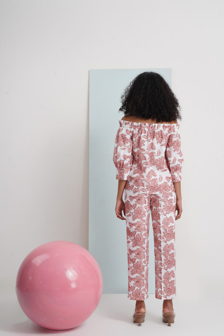 Savage Top- Brown Flower