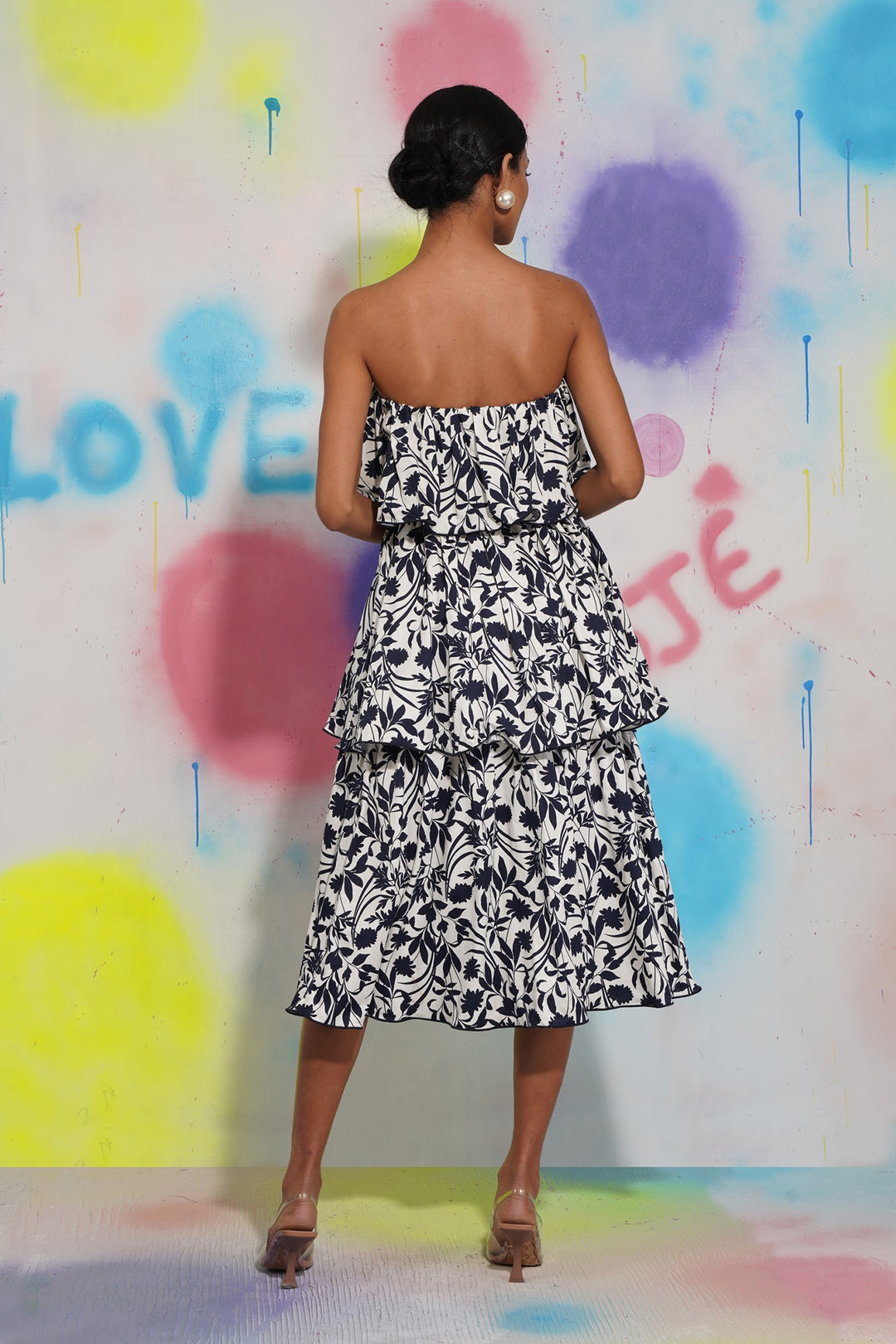 Let's Hang Out Dress- Navy Flower