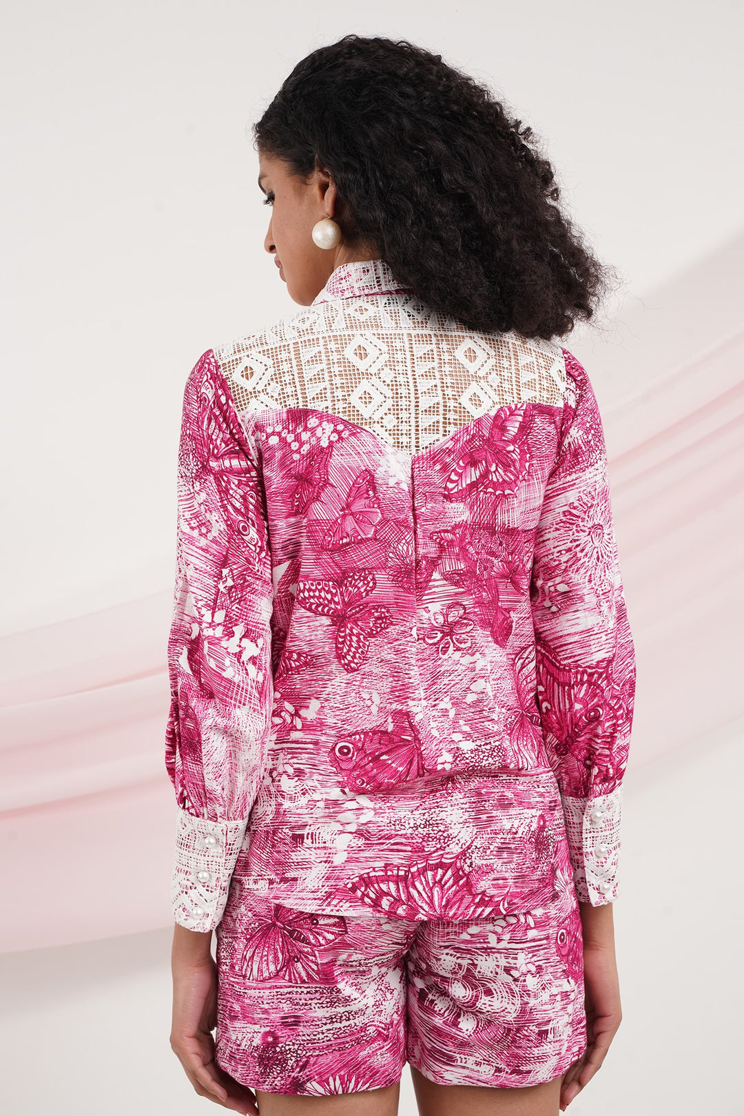 Blammy Top- Pink Butterflies