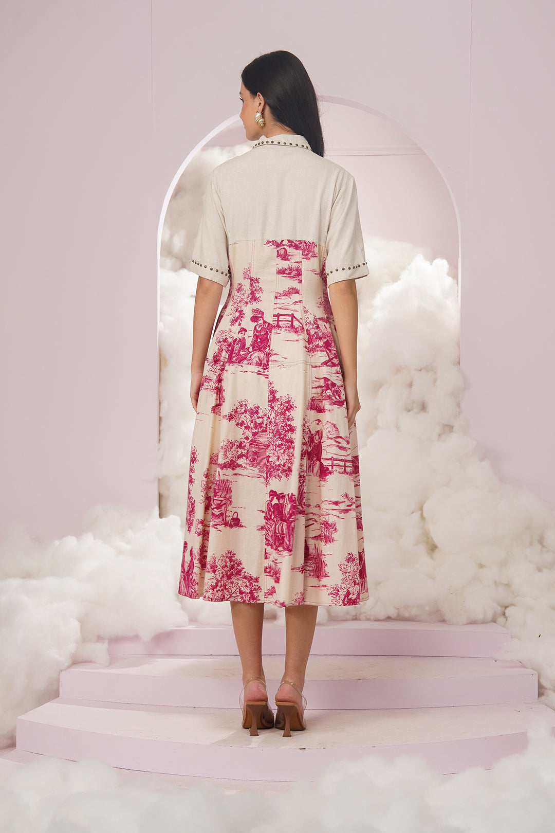 starburst dress- pink