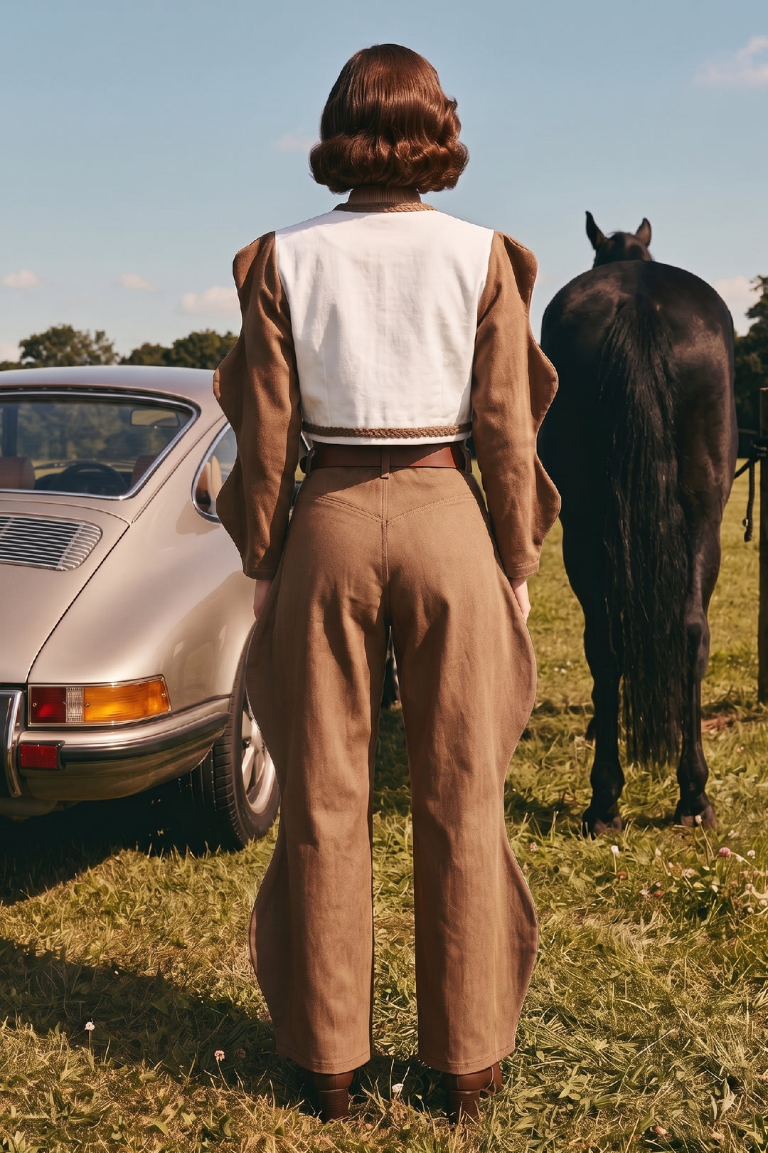 zee zee top - brown