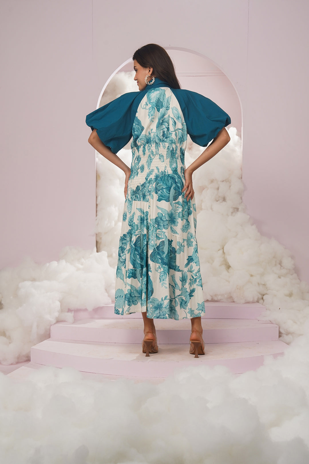 alba dress- teal