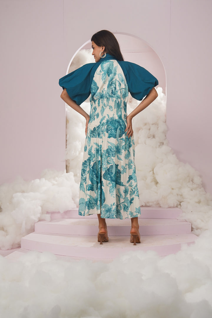 alba dress- teal