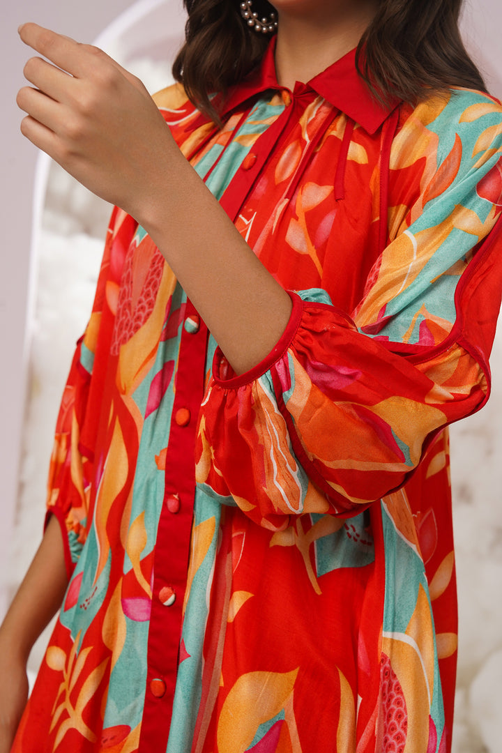 hazel top- red