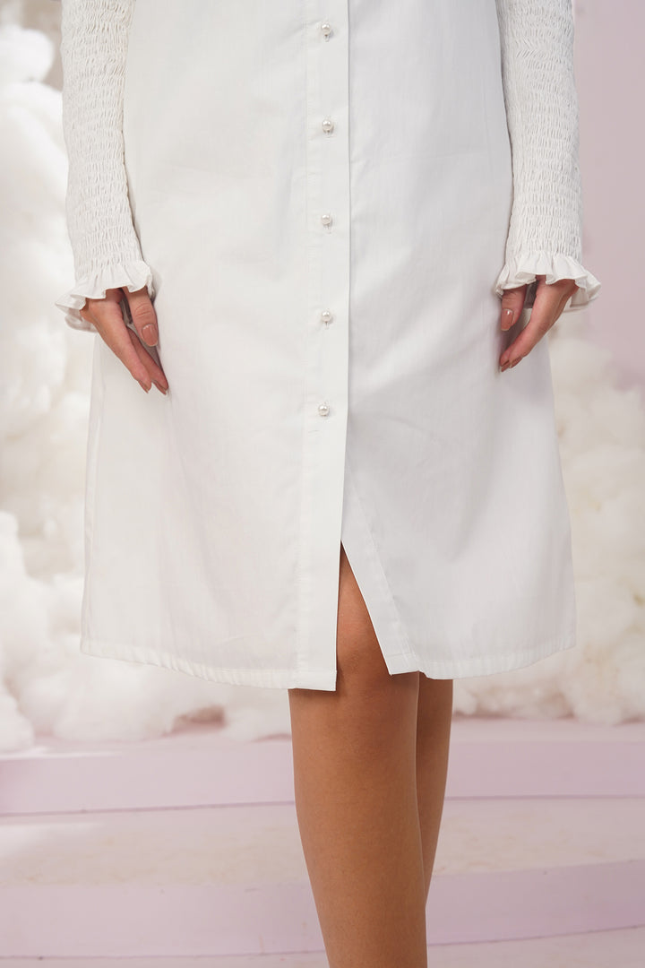 alina dress- white