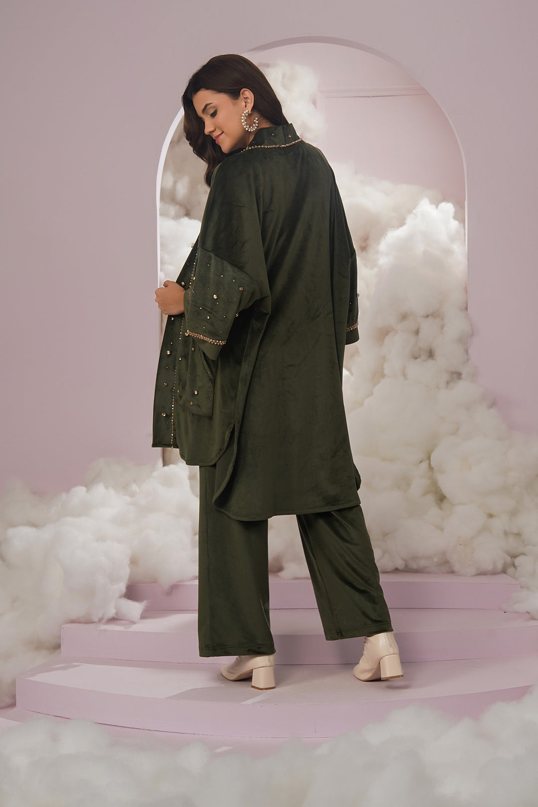 cozy up cover up -olive