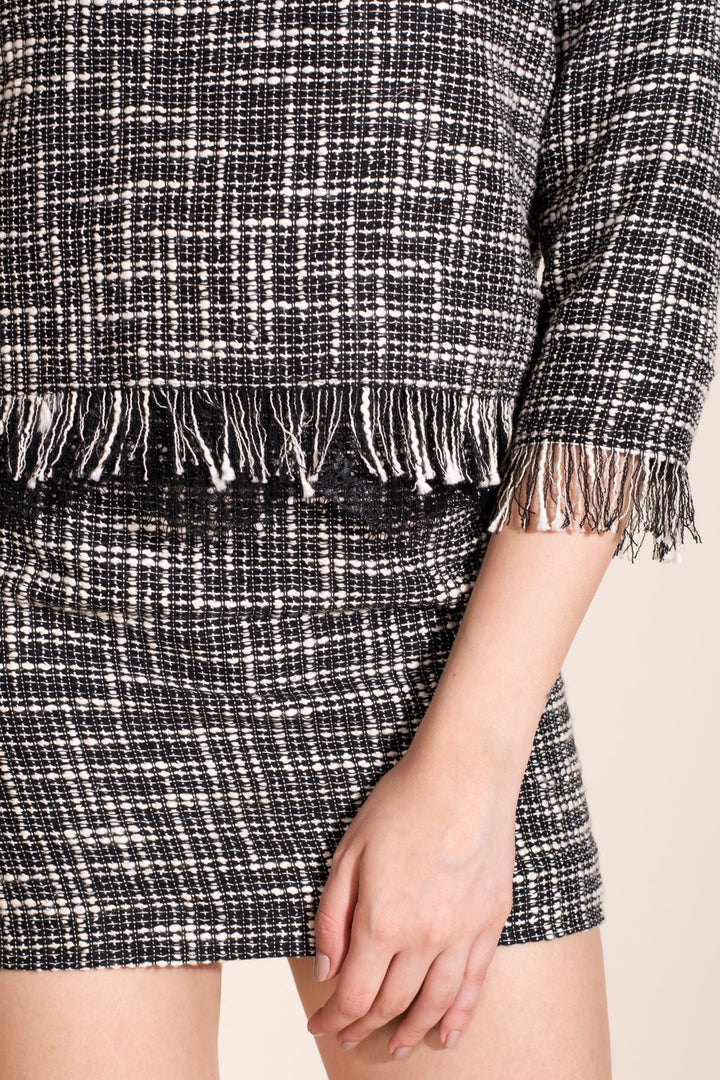 Saucilita Crop Top - Black And White