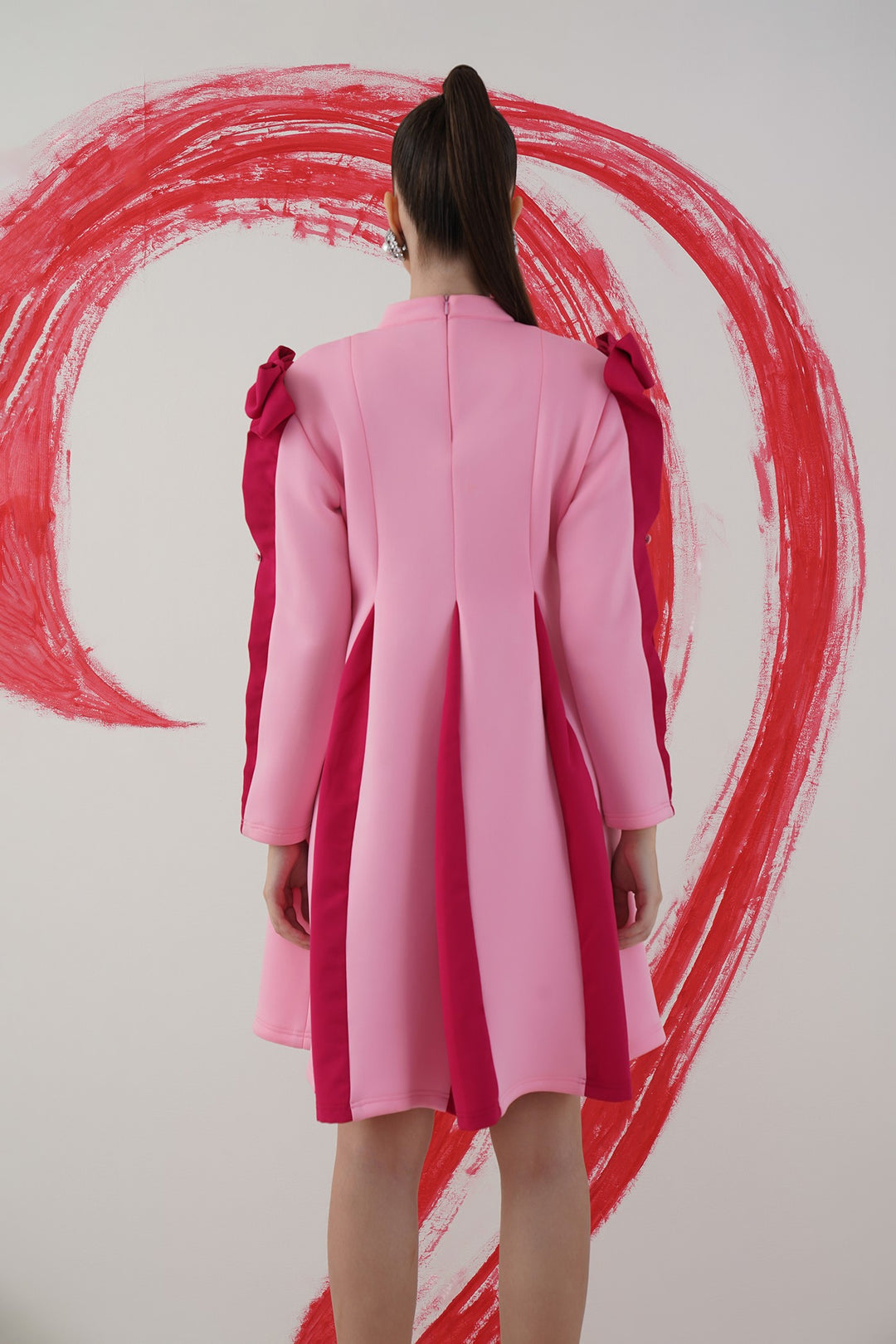 Merci dress - pink and baby pink