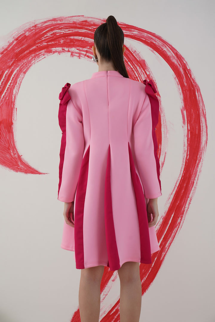 Merci dress - pink and baby pink