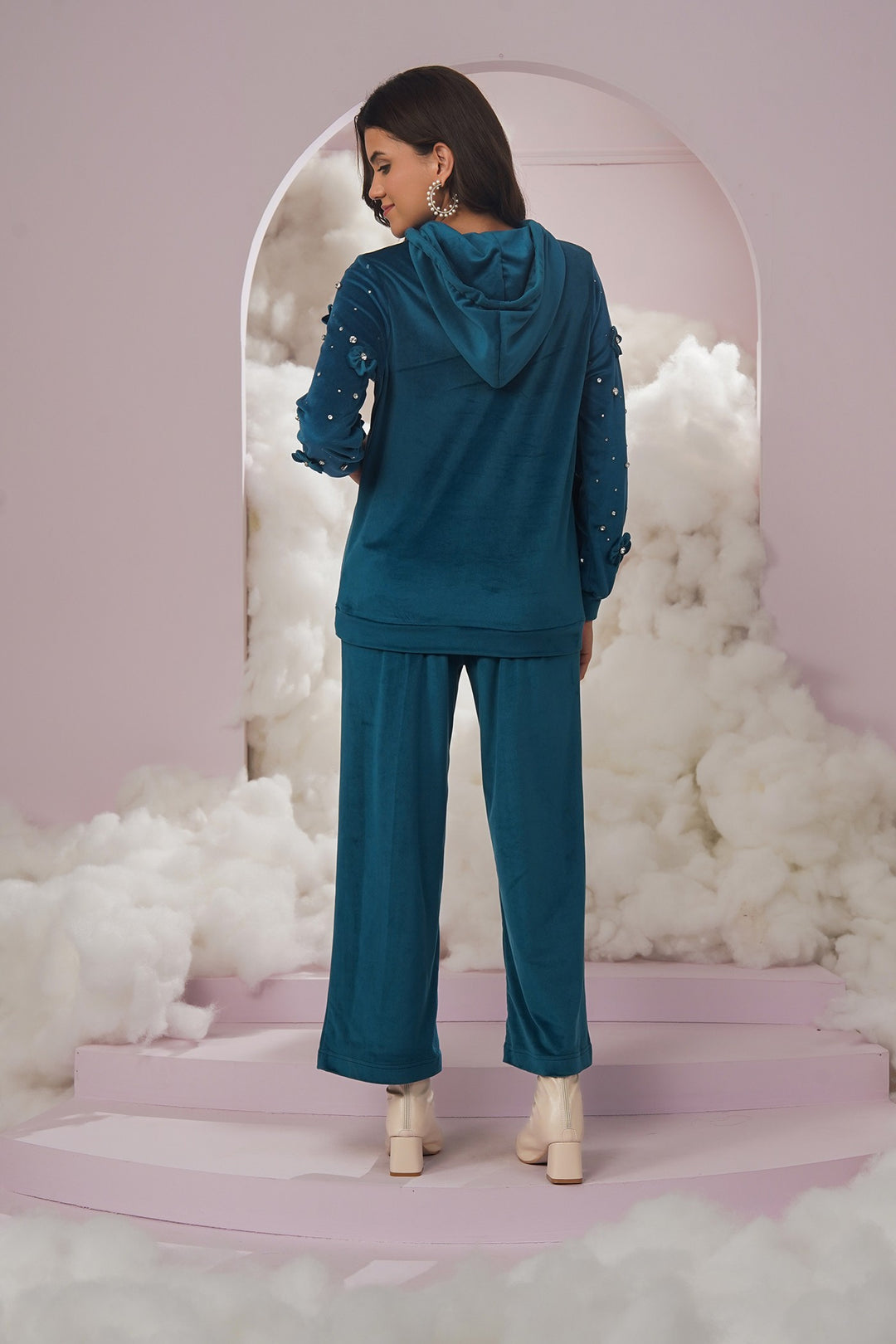 cozy up hoodie -teal