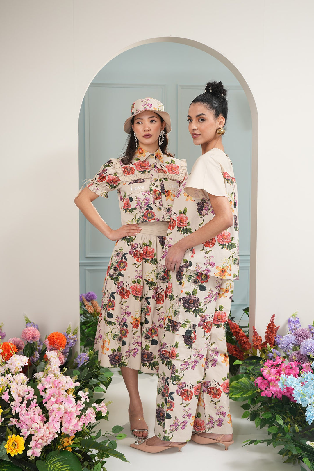 Lolita Top- Botanical Beige