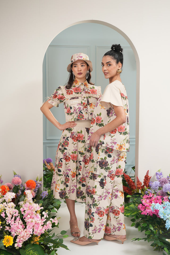 Lolita Top- Botanical Beige