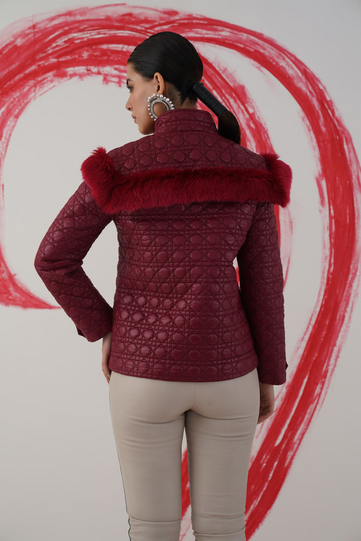 sharing is caring jacket - maroon