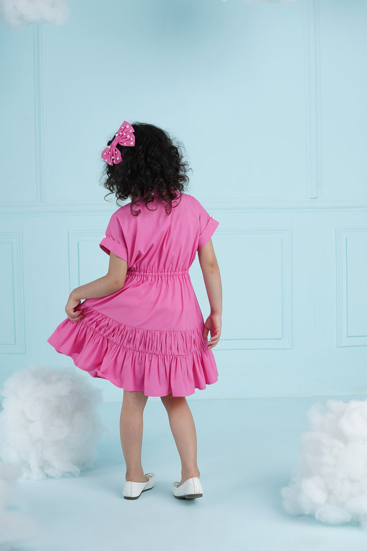 Lovin' It Dress Kids- Bubble Gum Pink