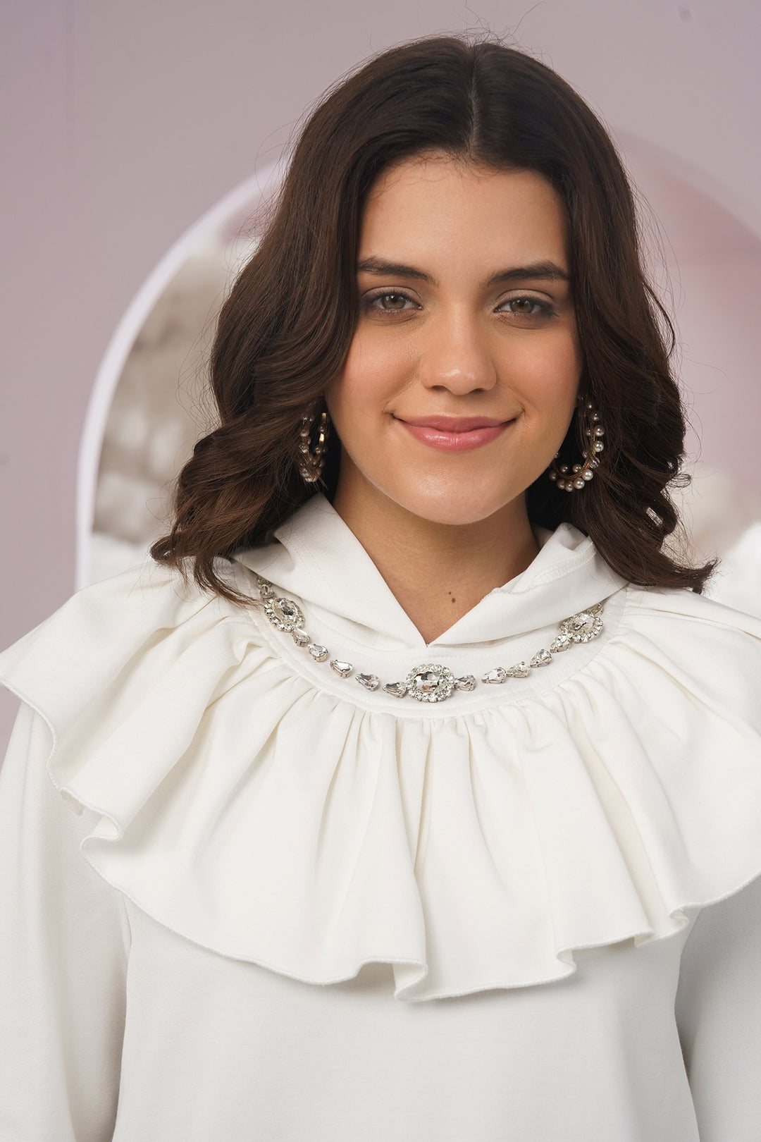 Not calling it a night hoodie-white