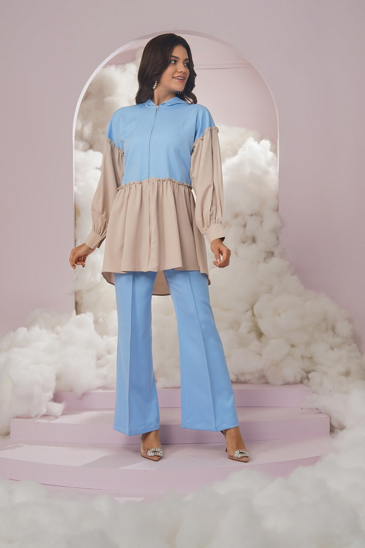 The OG top - blue and beige