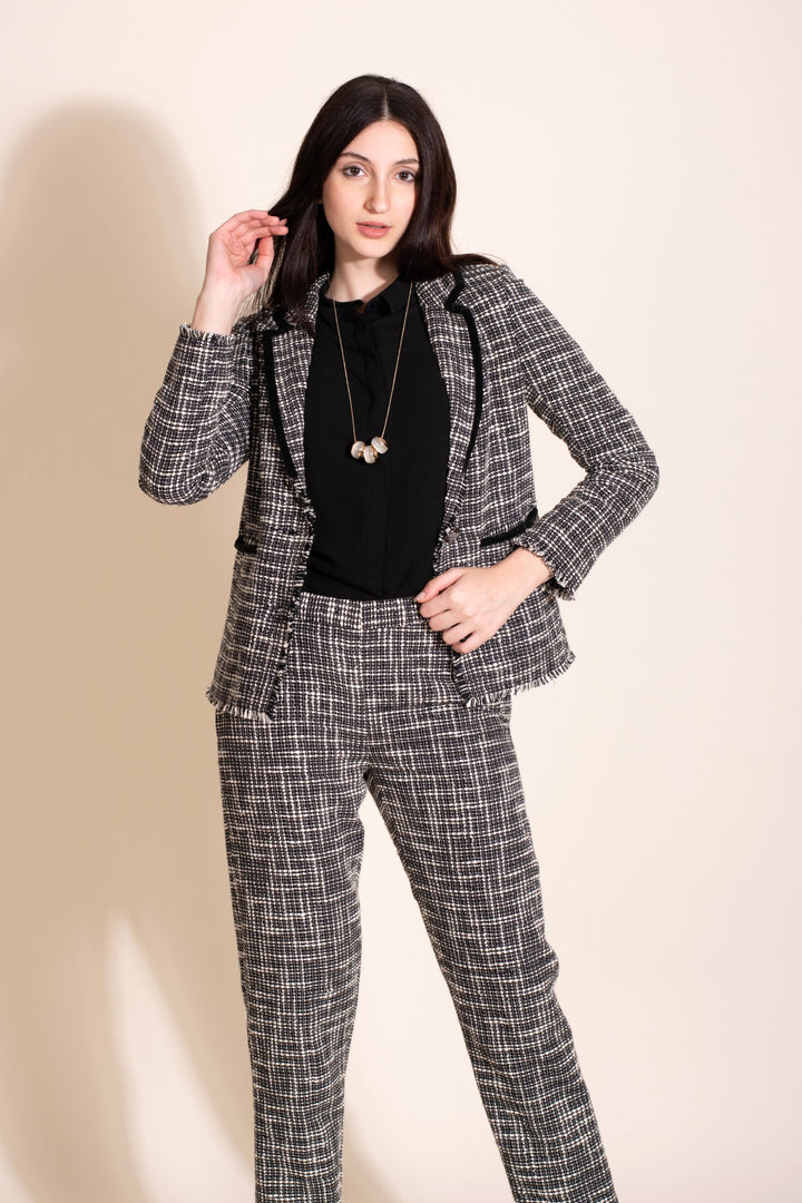 Nayan Blazer- Black And White