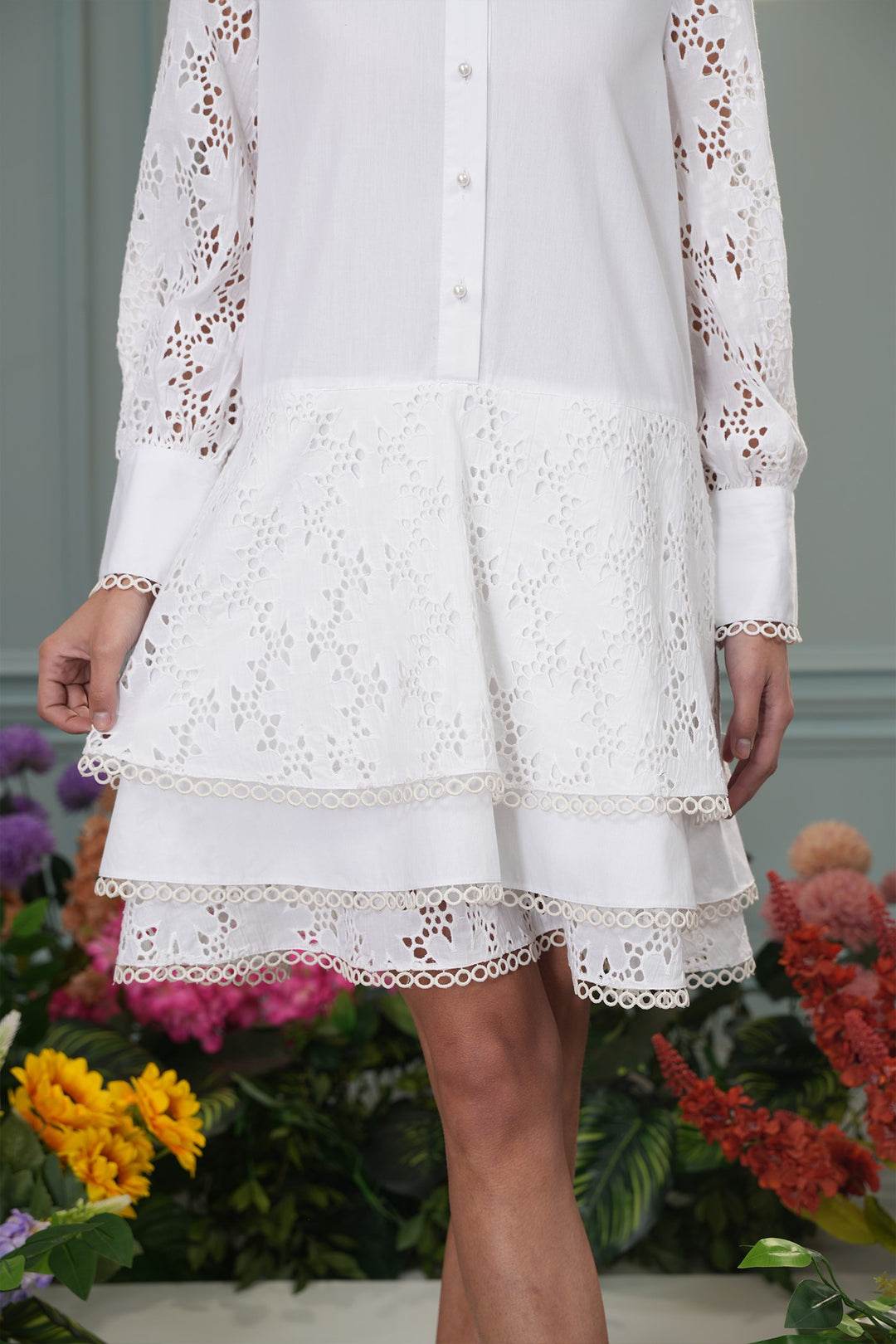 Baby Boo Dress - Floral Cut Out