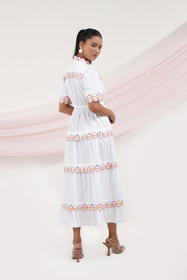 Dilly Dally Dress -White