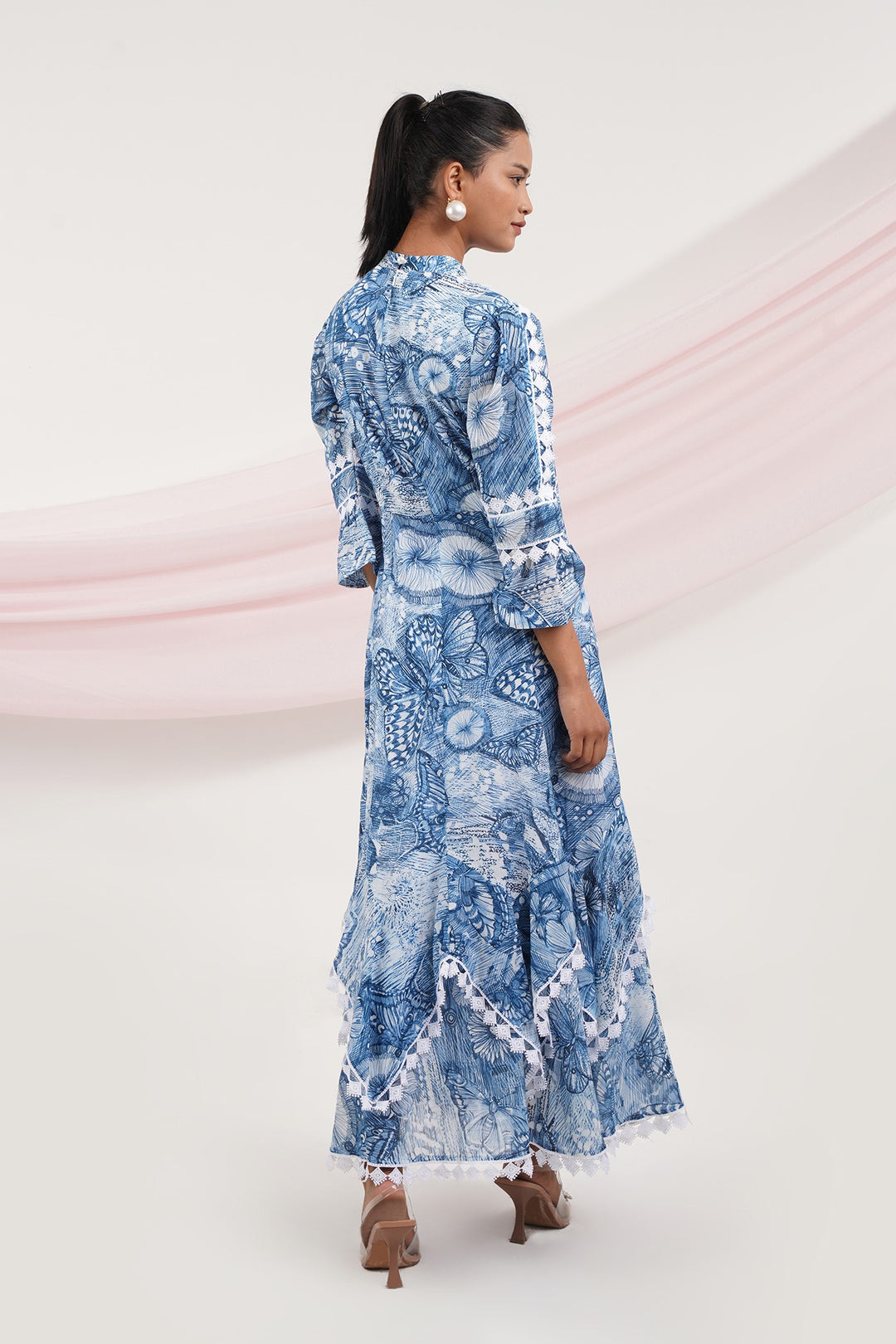 Emante Dress - Blue Butterfly