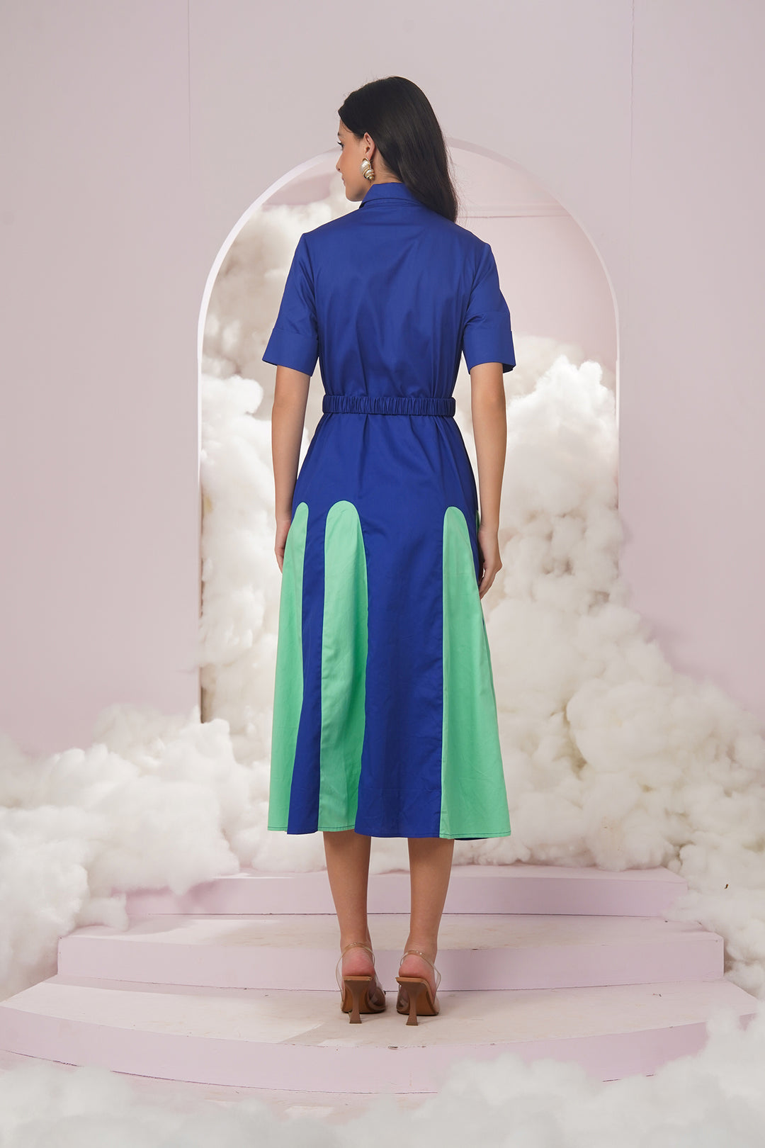meteor dress- blue and green