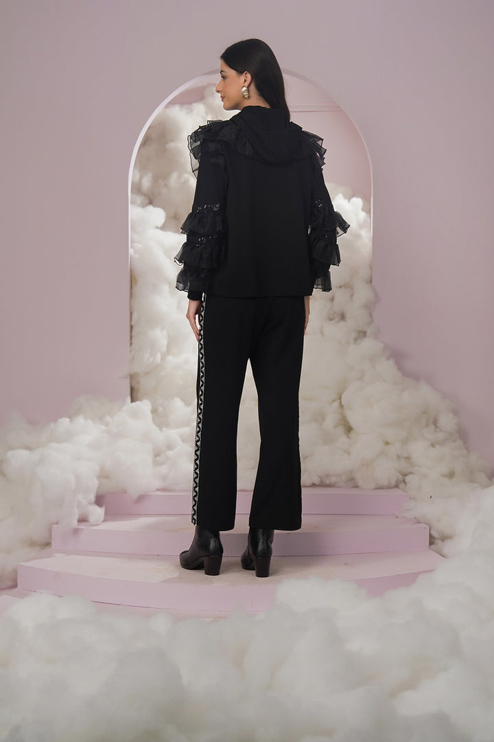 fashionably late hoodie - black