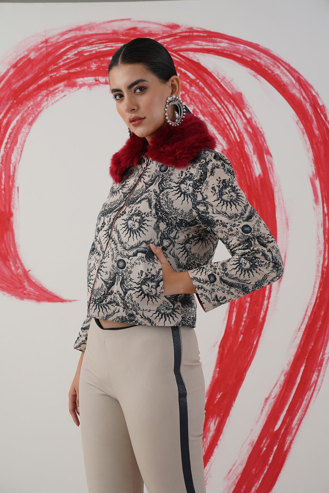 double trouble jacket maroon