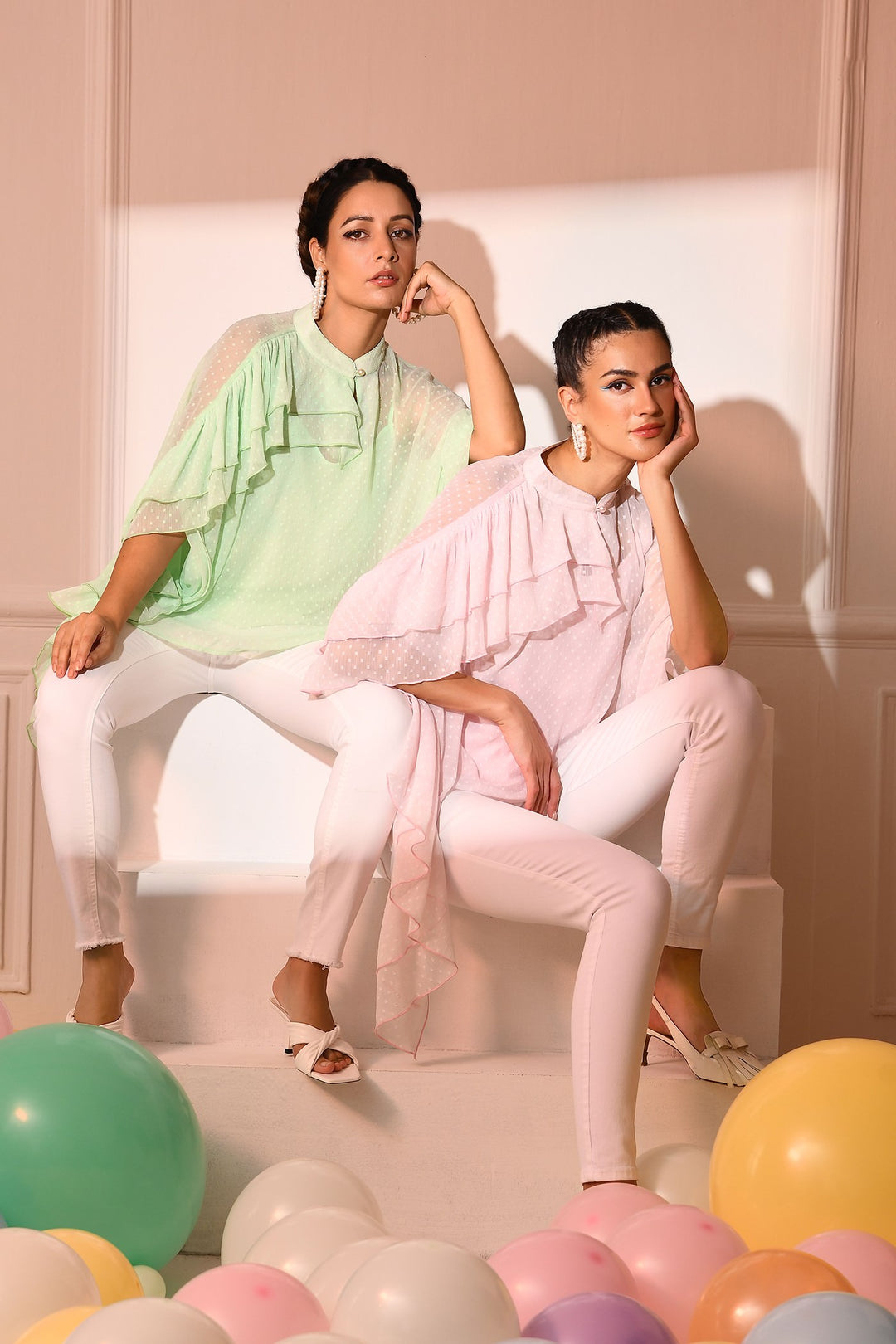 Demi Top -Lime Green