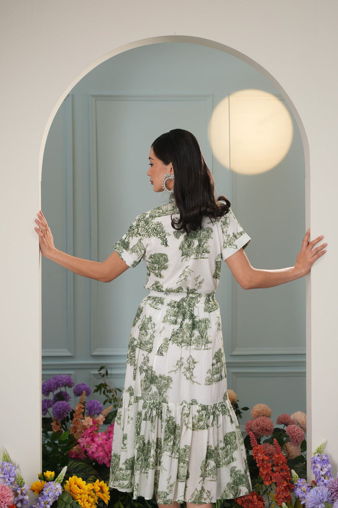 J'adore Top- Green Toile