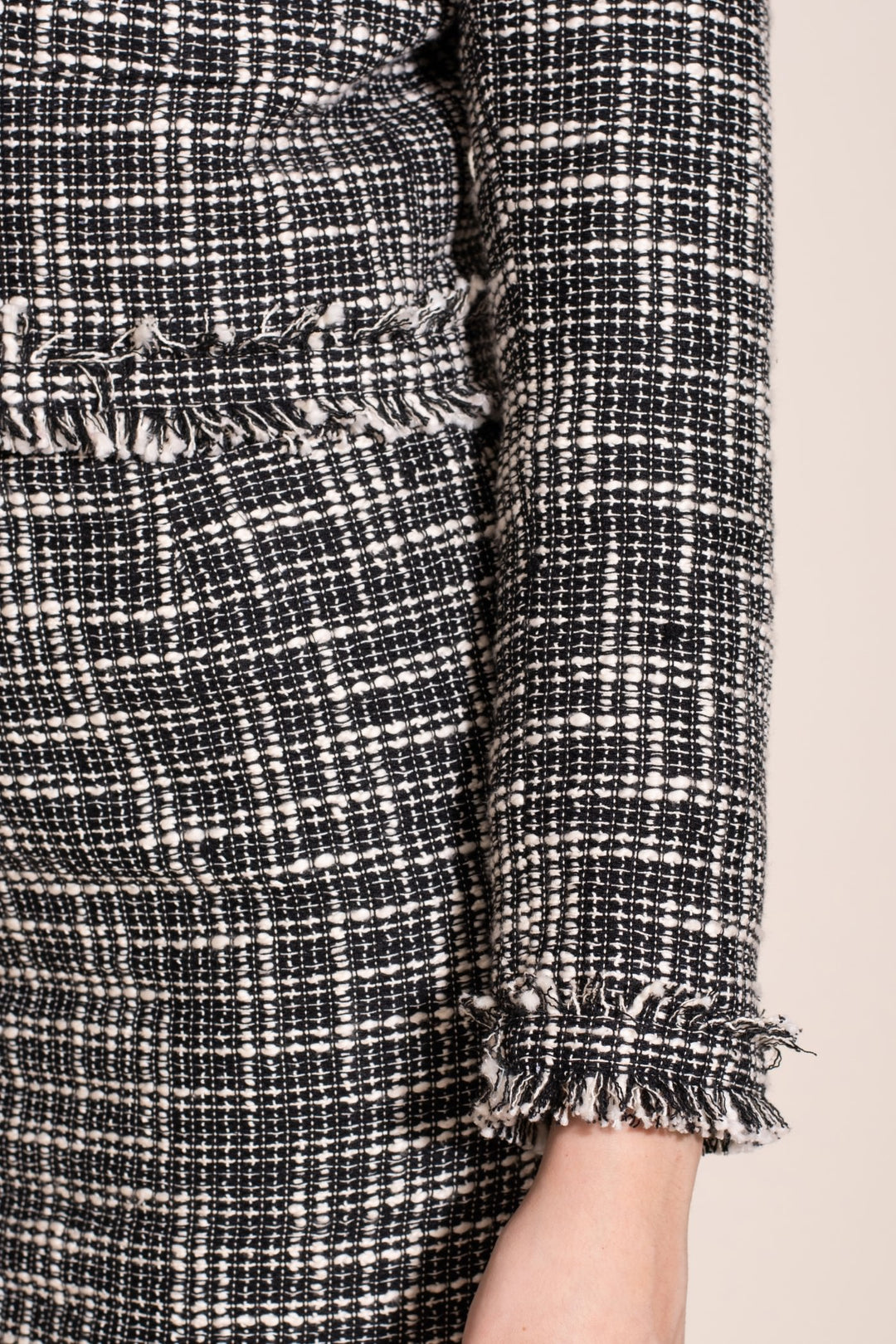 Jingle Crop Jacket -Black And White