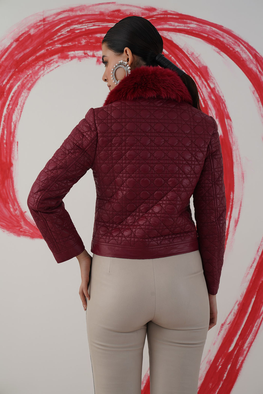 double trouble jacket maroon