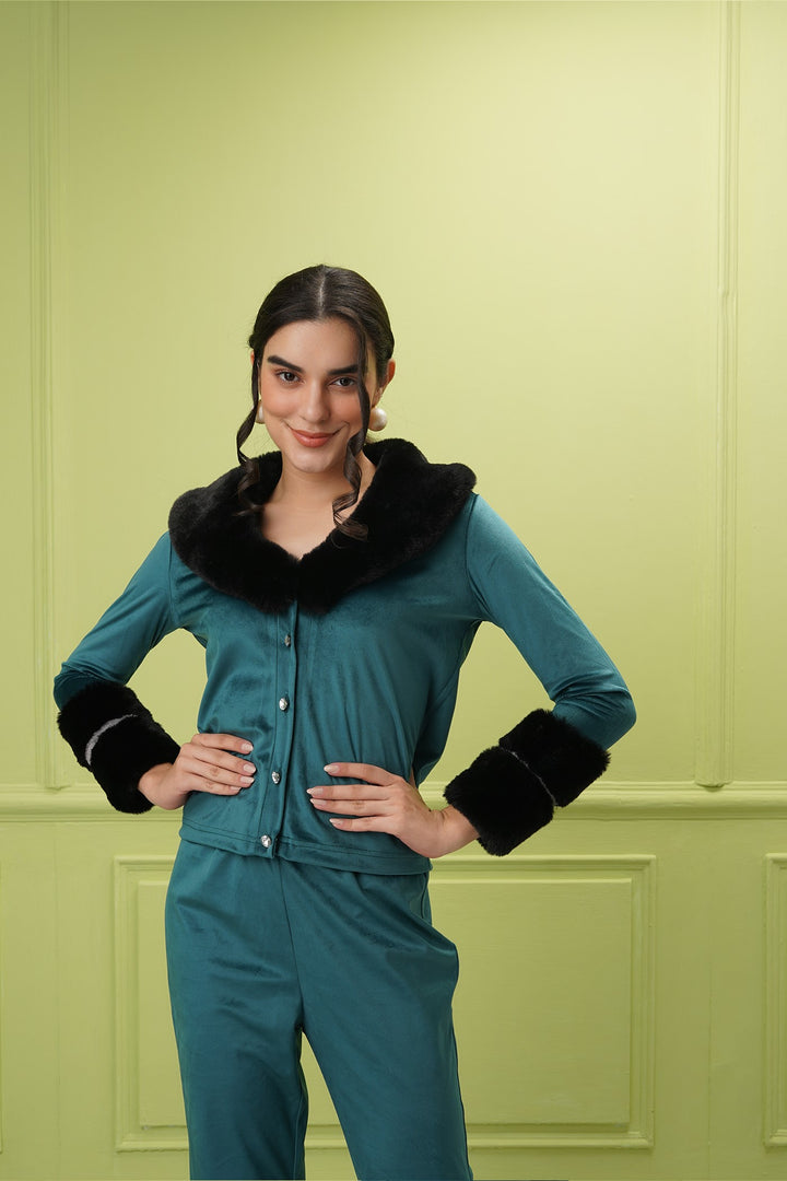 Macarena Top - Teal Blue