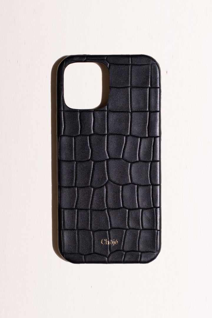 Tuahra Mobile Cover - Black Croco