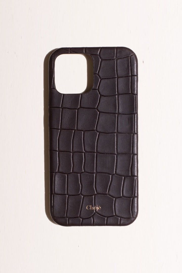 Tuahra Mobile Cover - Brown Croco