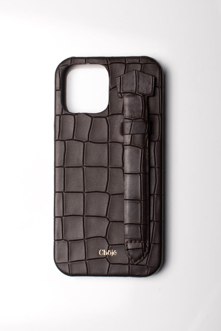 Himra Mobile Cover - Brown Croco