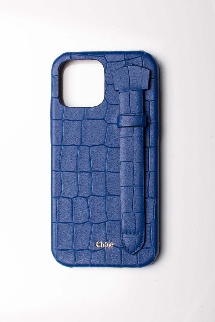 Himra Mobile Cover - Electric Blue Croco