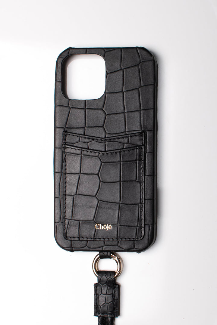 Soleil Mobile Cover - Black Croco