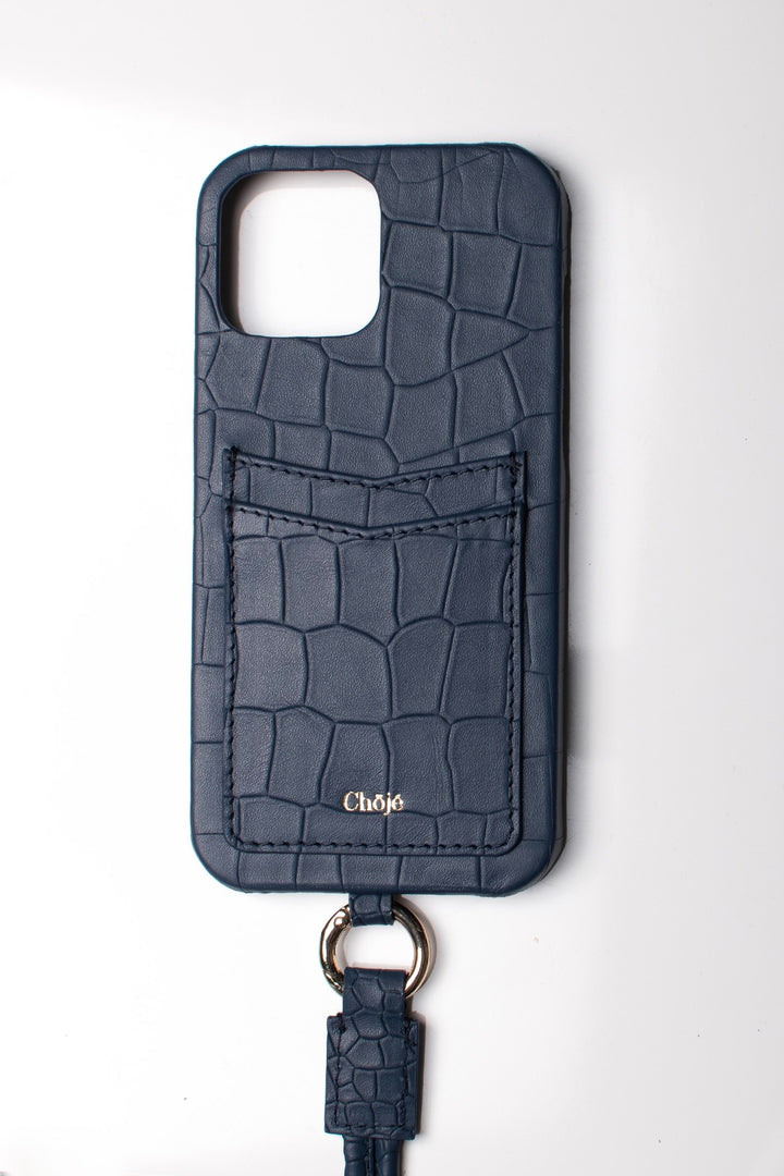 Soleil Mobile Cover -  Blue Croco