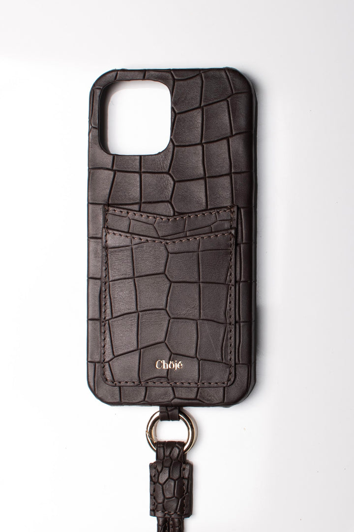 Soleil Mobile Cover - Brown Croco
