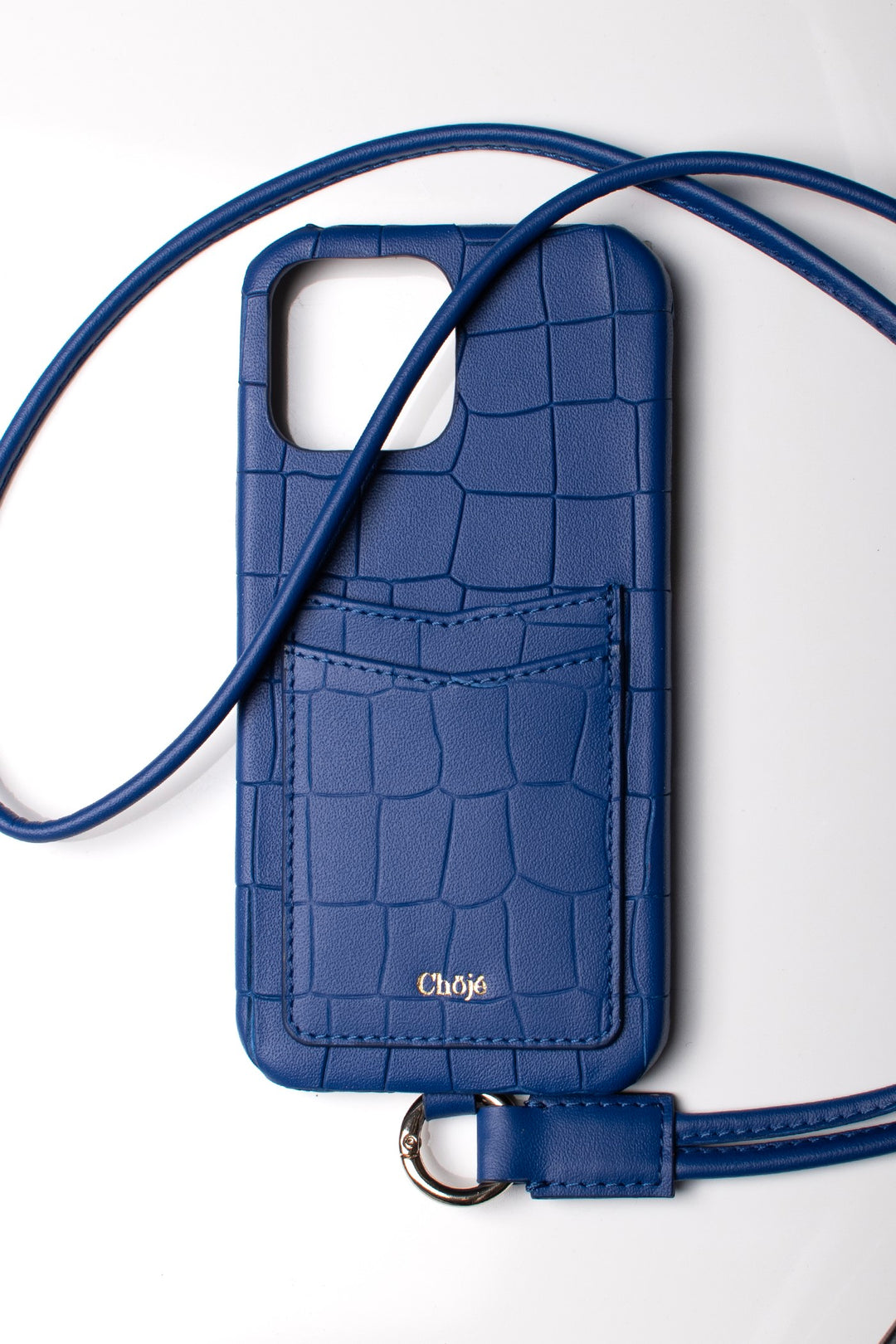 Soleil Mobile Cover -  Electric Blue Croco