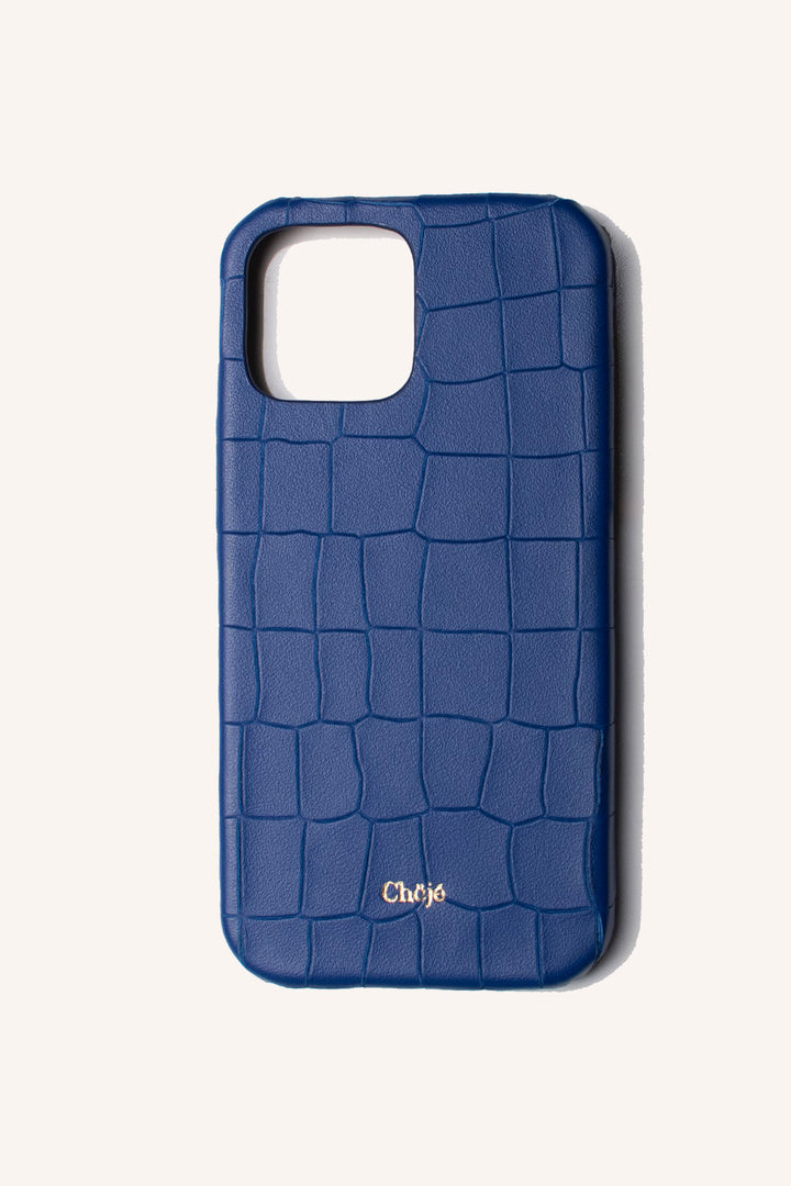 Tuahra Mobile Cover - Electric Blue Croco