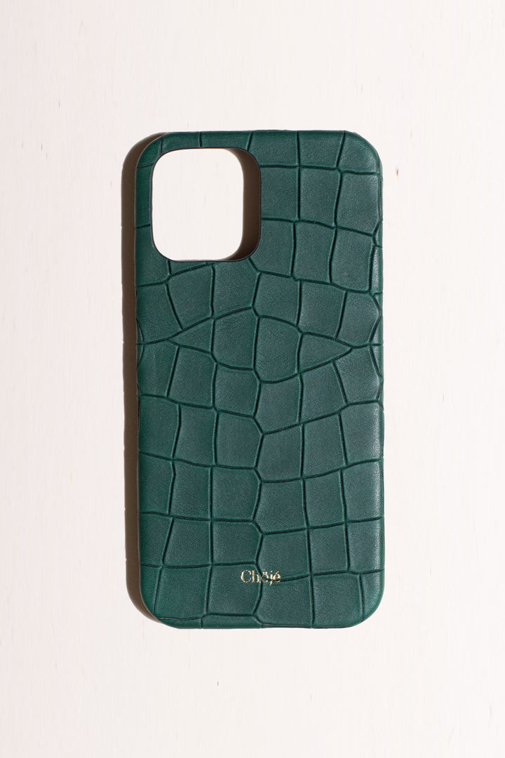 Tuahra Mobile Cover - Green Croco