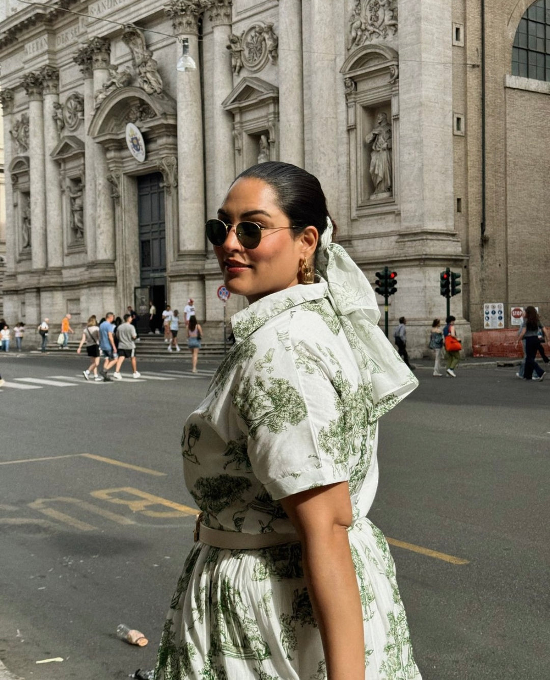 J'adore Skirt- Mini Green Toile