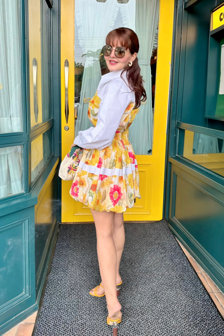 Ishleen In  Antonia dress- sunflower