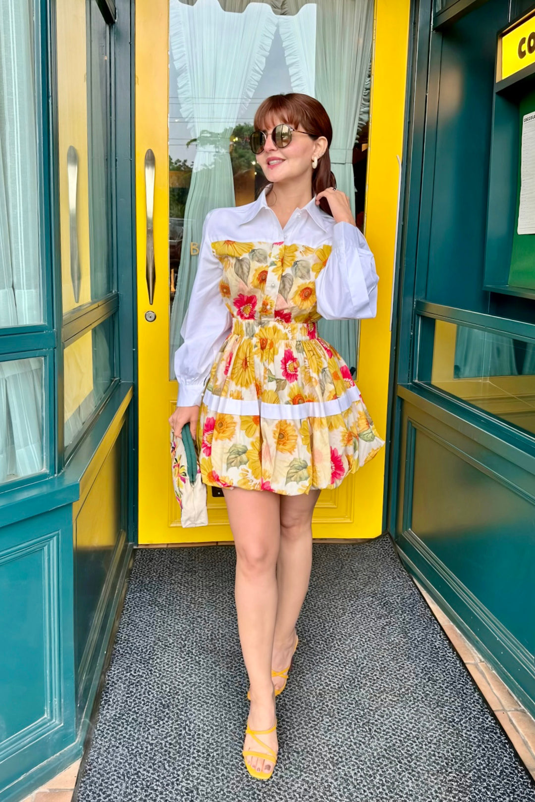 Ishleen In  Antonia dress- sunflower